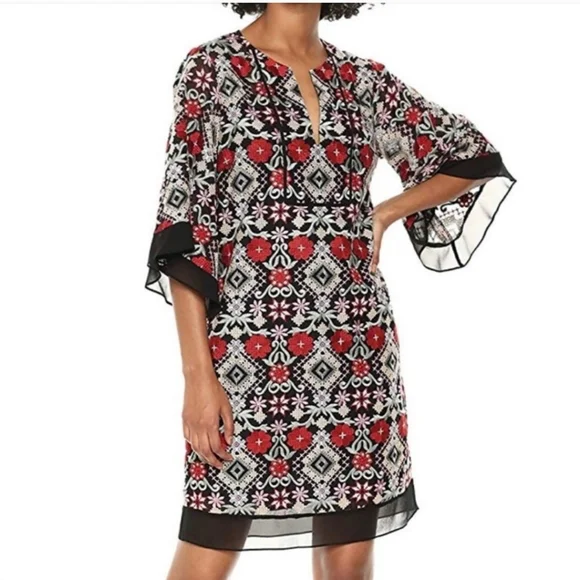 bcbg floral embroidered dress 3D Floral Gown – BCBGMAXAZRIA main image 0